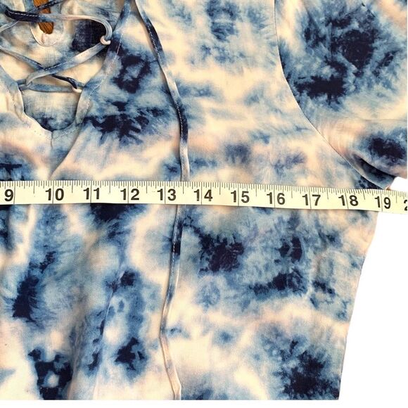 pj Salvage Womens Blue Batik Tye Dye Romper - Picture 10 of 12